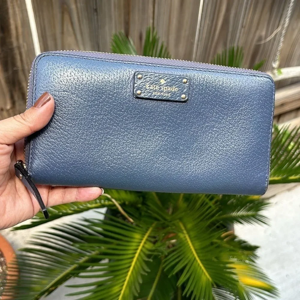 KATE SPADE NEW YORK Neda Wellesley Zip Around Long Zip Zipper Card ID Wallet​​​